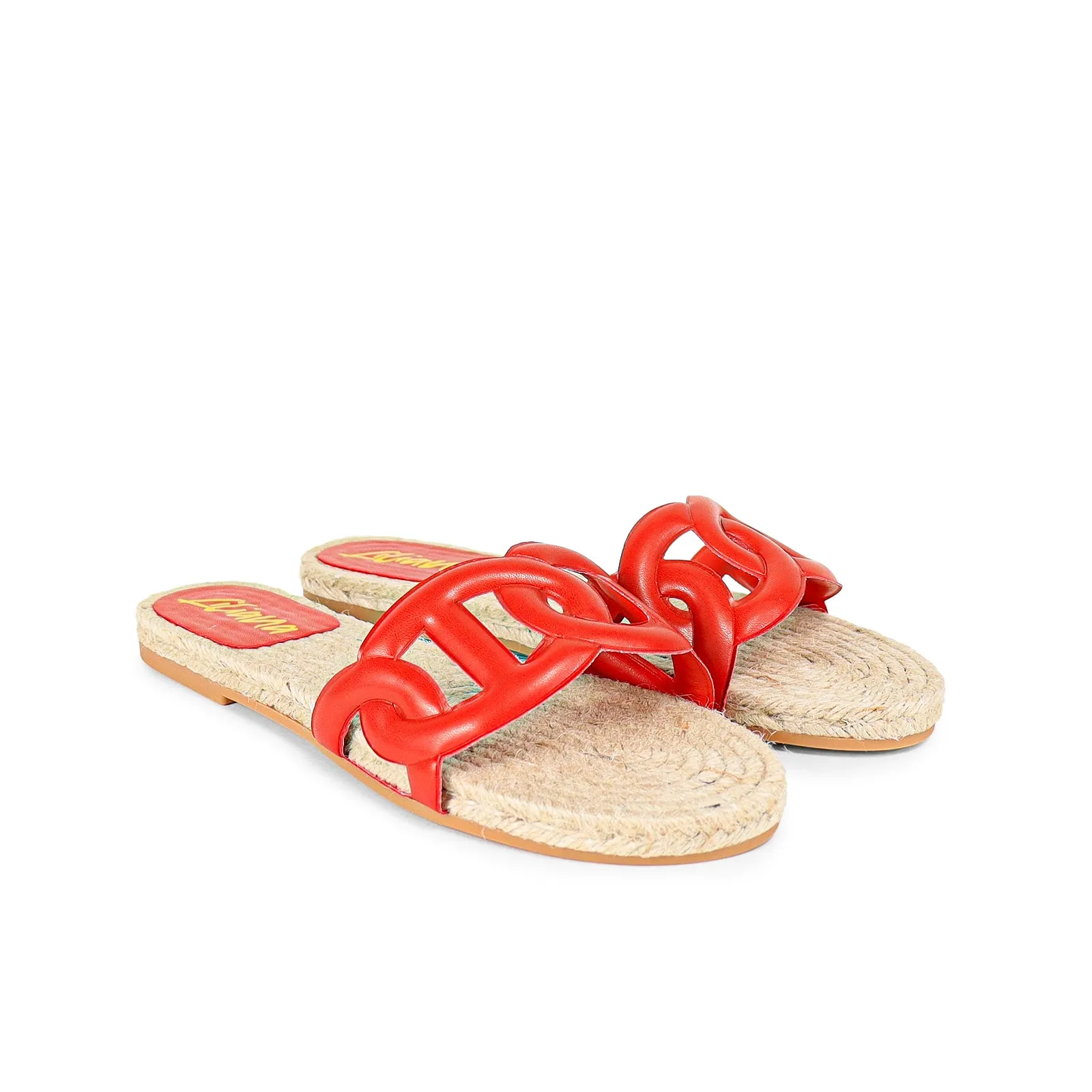 AILEEN-1 PU FOAM UPPER ESPADRILLE SANDAL - RED
