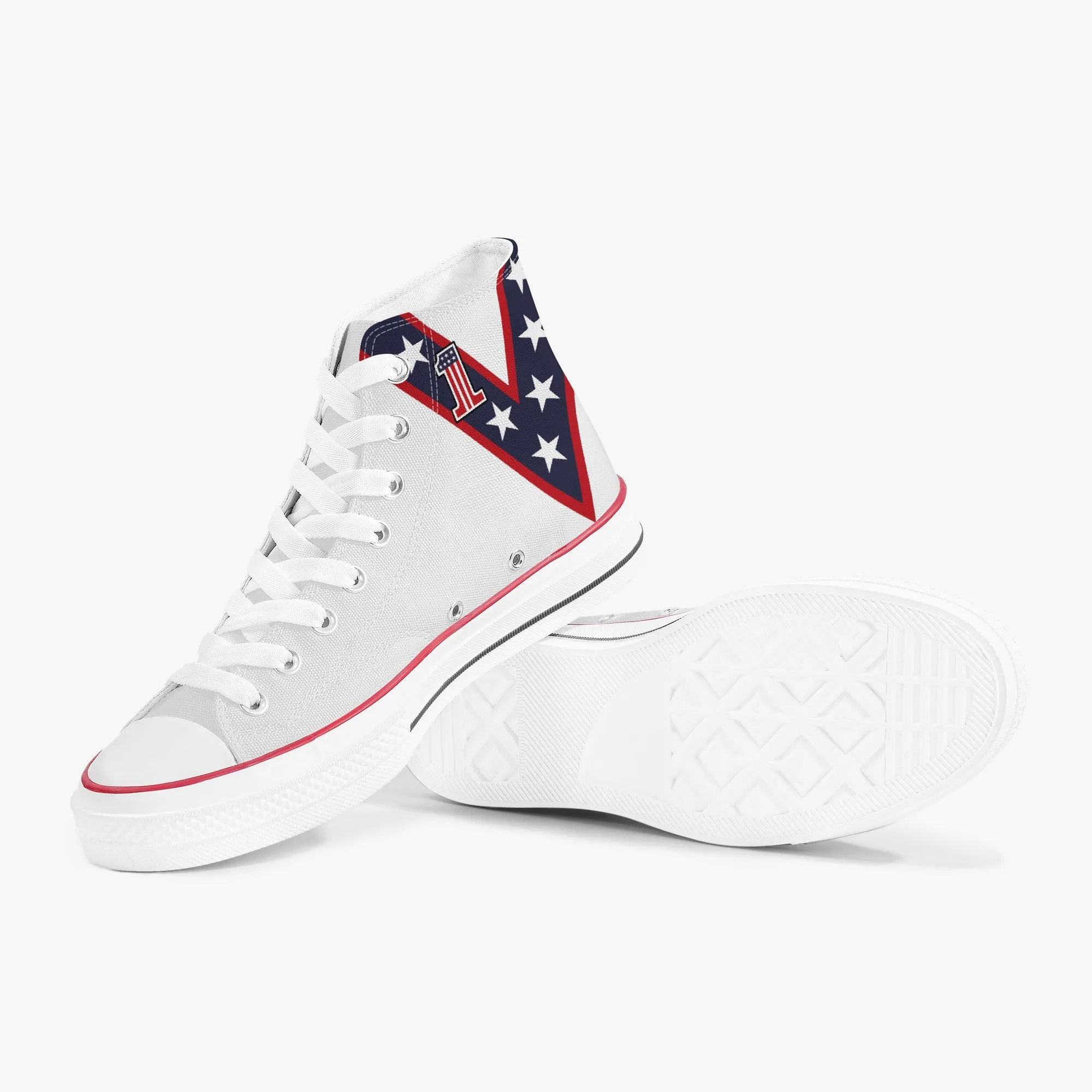 American Daredevil Stuntman High Top Canvas Sneakers