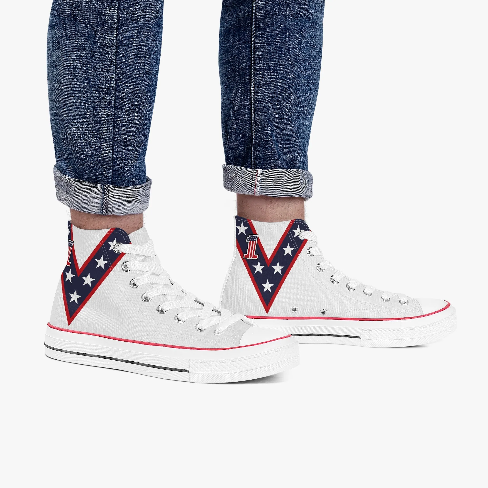 American Daredevil Stuntman High Top Canvas Sneakers