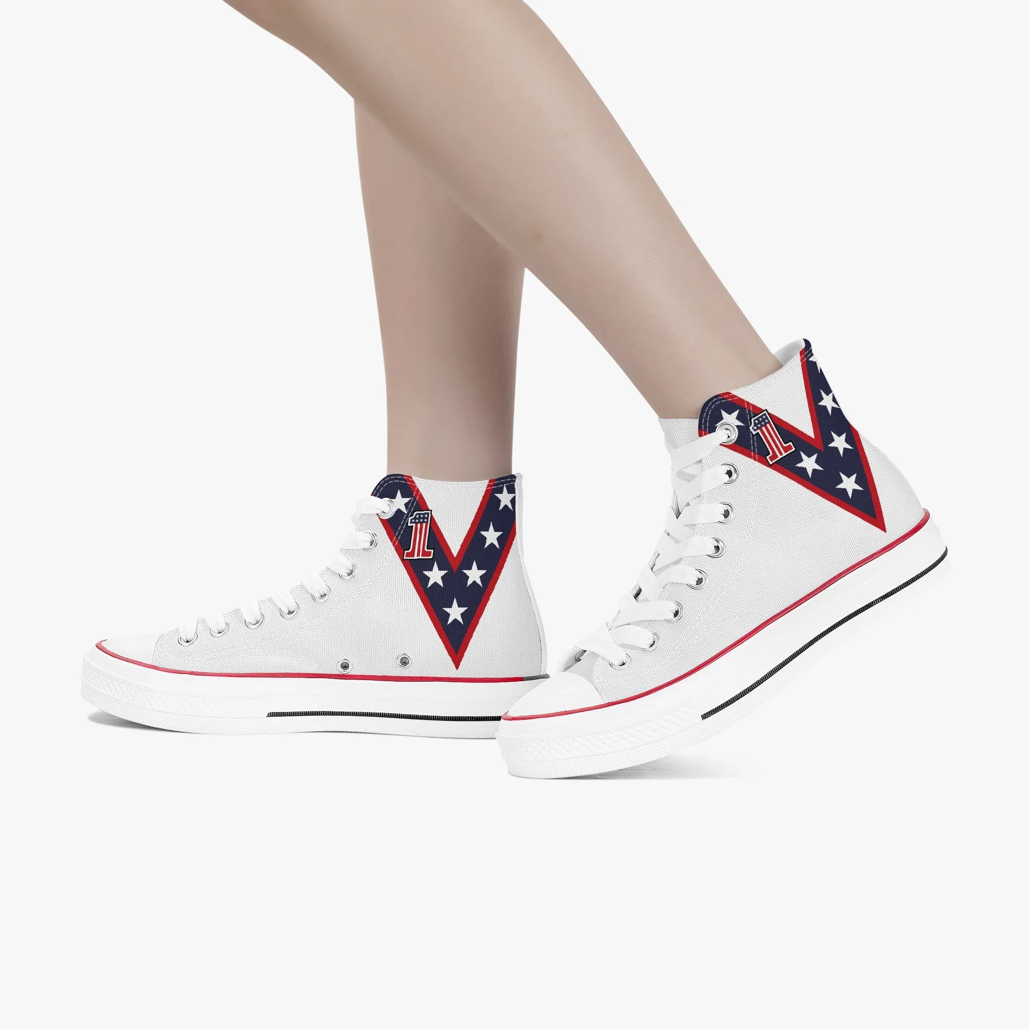 American Daredevil Stuntman High Top Canvas Sneakers