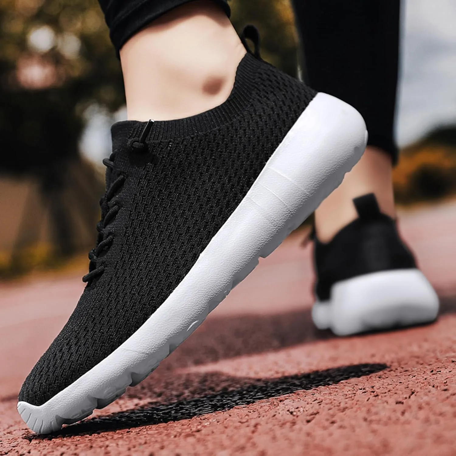 Arch Support Fitness Sneaker for Men Breathable and Light Outdoor Comfy Walking Shoe Comfortable Stretch Shoes