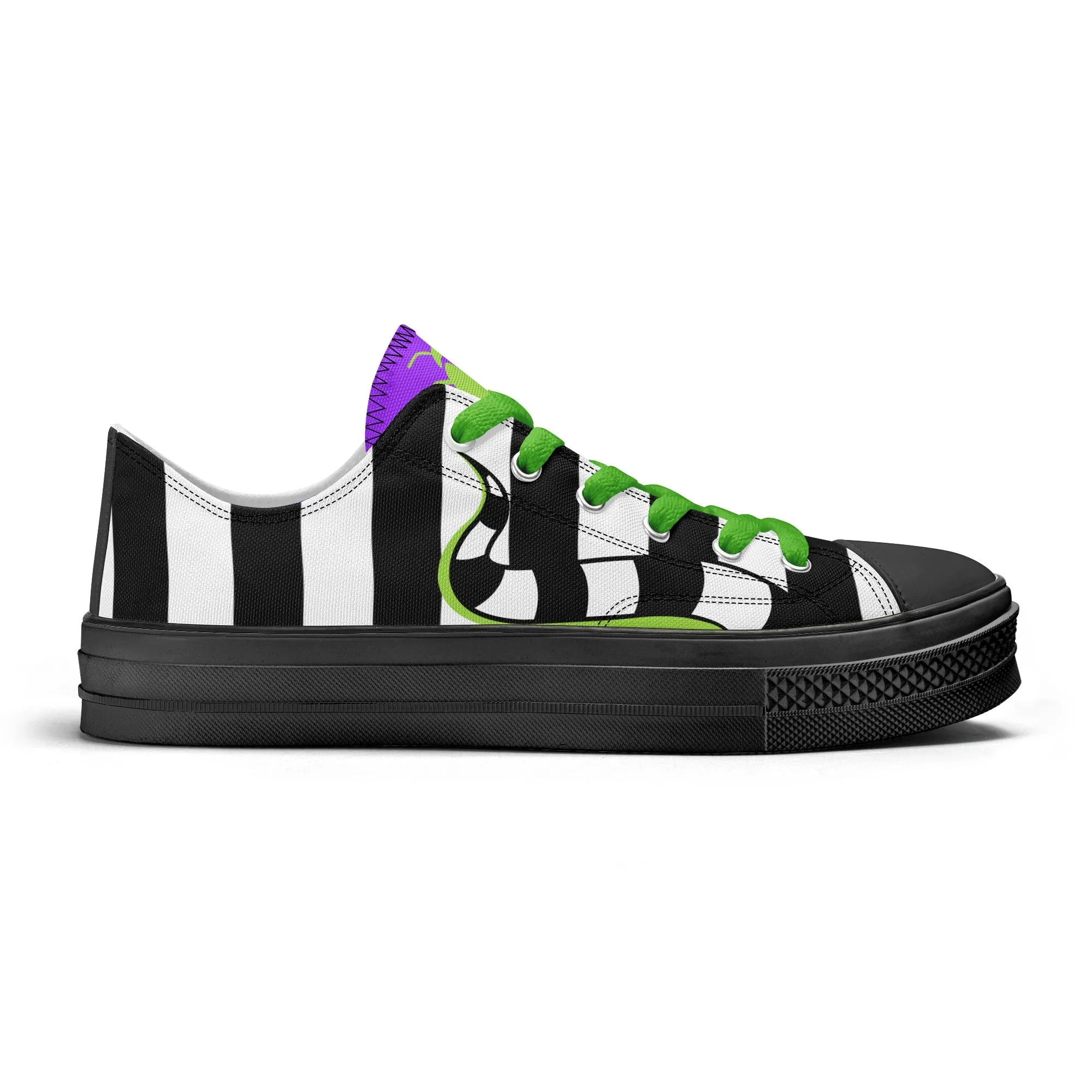 Beetlejuice & Sandworm Low Top Canvas Sneakers (Women's sizes)