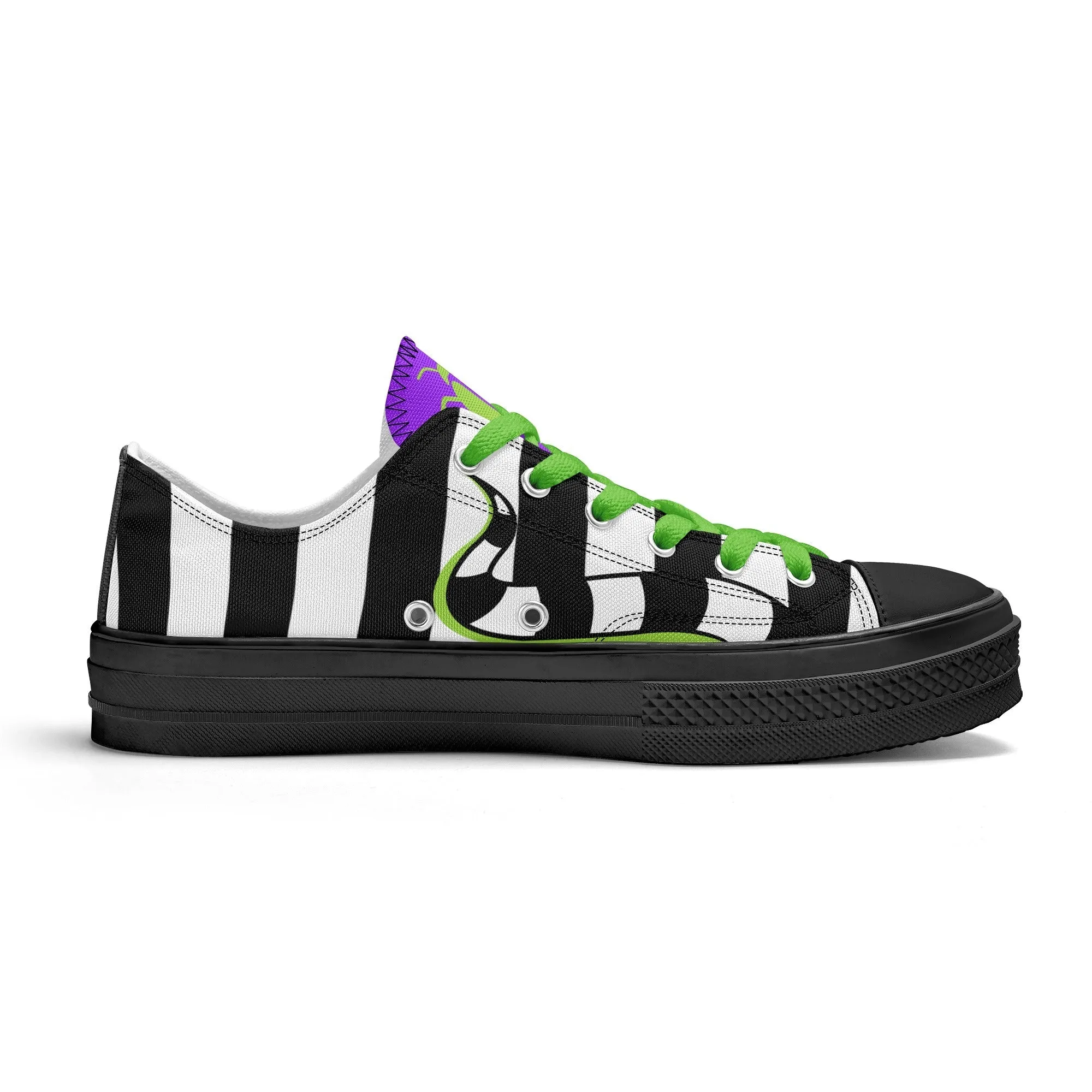Beetlejuice & Sandworm Low Top Canvas Sneakers (Women's sizes)