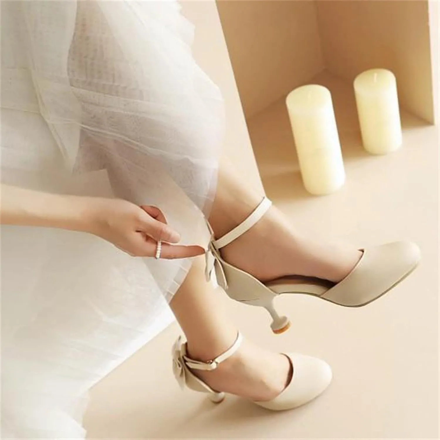 Big Kids Girls Dress Shoes Pumps High Heels School Prom Sandals Outdoor
