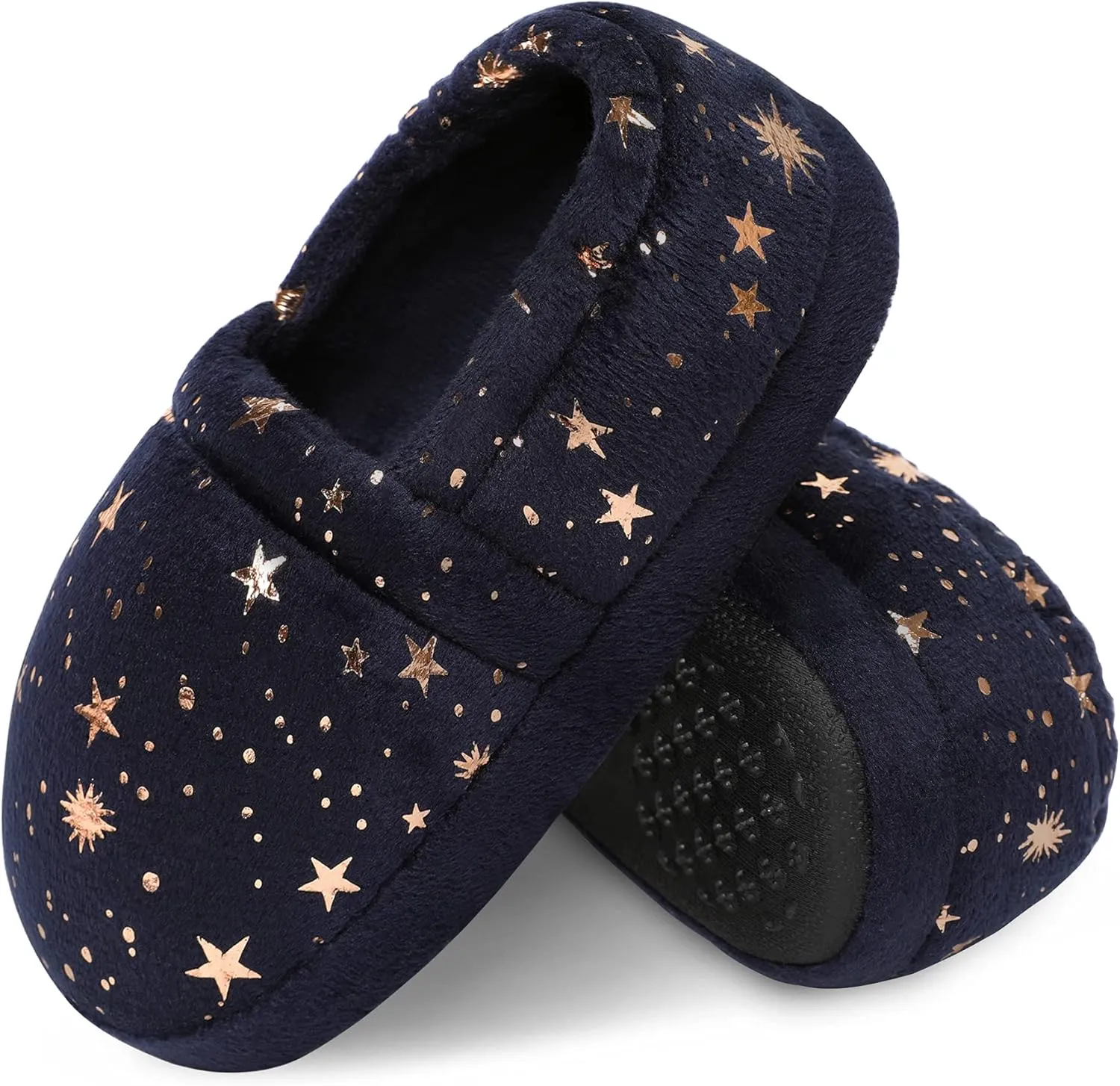 Bigwow Kids Slippers for Girls Toddler Elastic Heel House Shoes Cozy Memory Foam Slippers Boys Indoor Outdoor