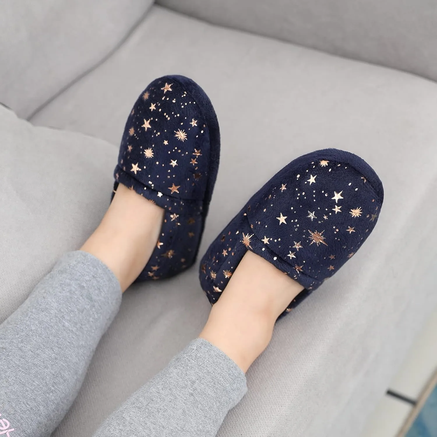 Bigwow Kids Slippers for Girls Toddler Elastic Heel House Shoes Cozy Memory Foam Slippers Boys Indoor Outdoor