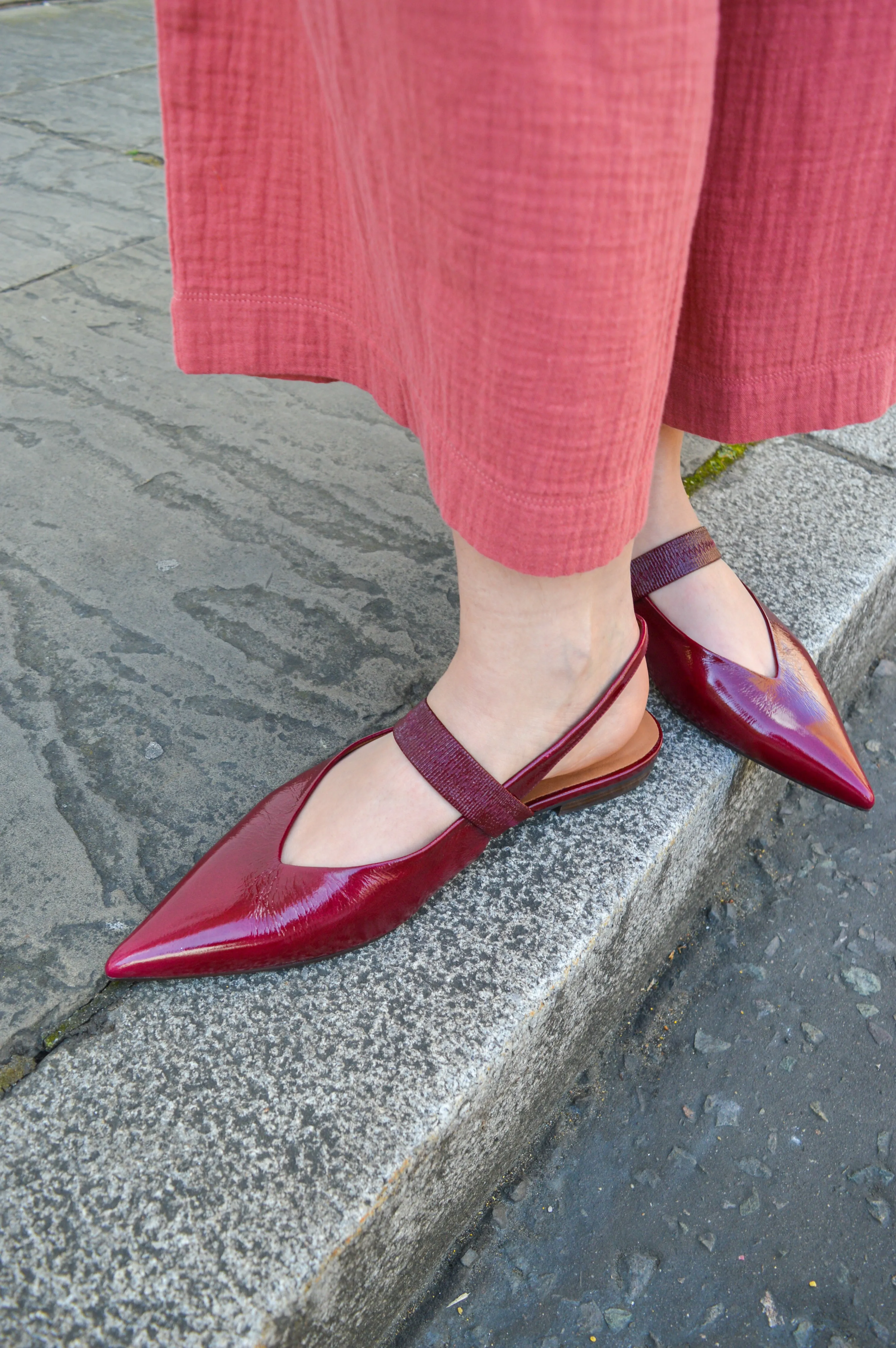 Billi Bi Rubino Naplack Sling Back Heels