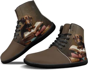 Binienty Barefoot Shoes Men Wide Toe Box High Top PU Minimalist Zero Drop Sneakers Outdoor Footwear
