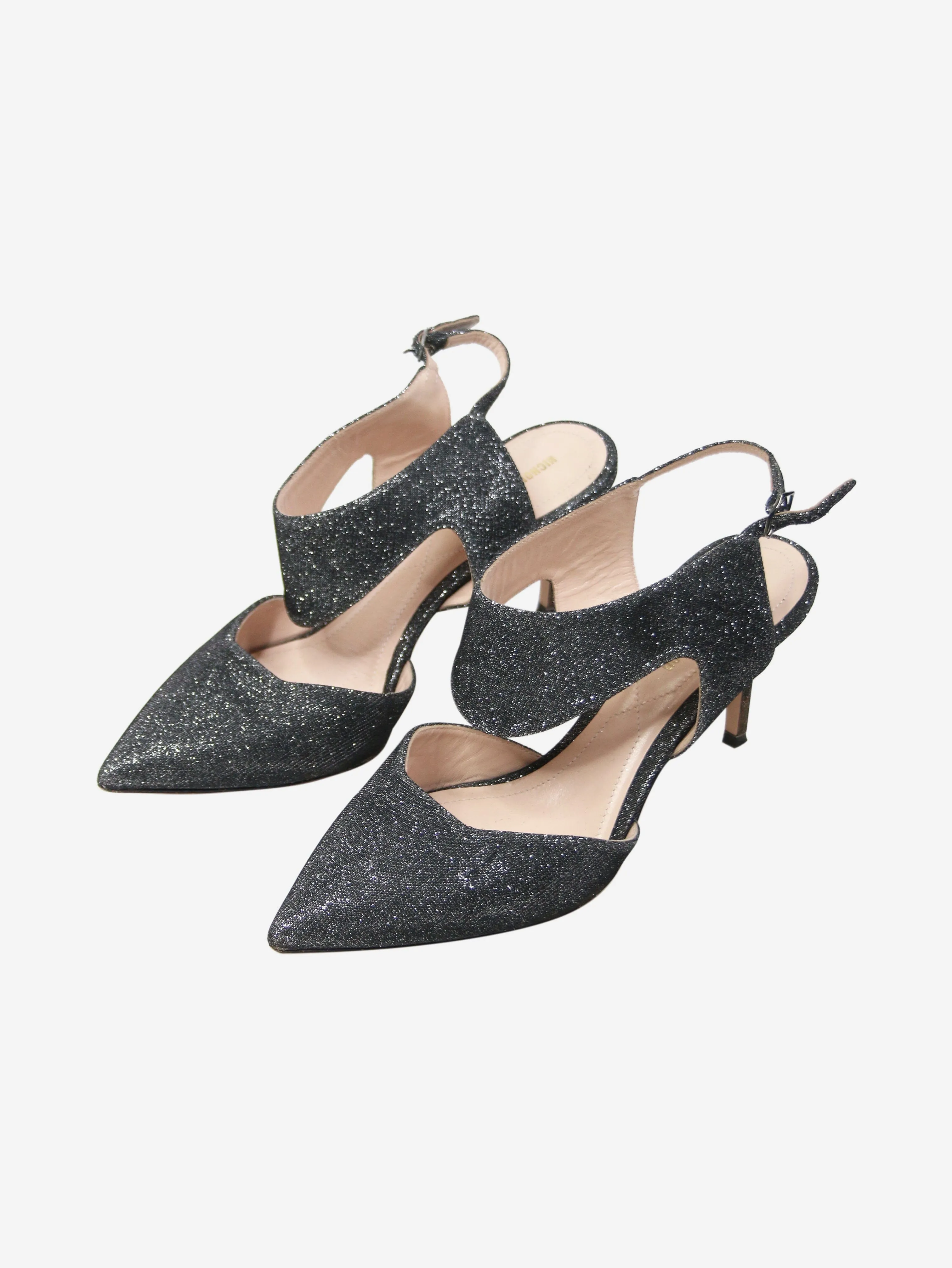 Black sparkly pumps - size EU 38