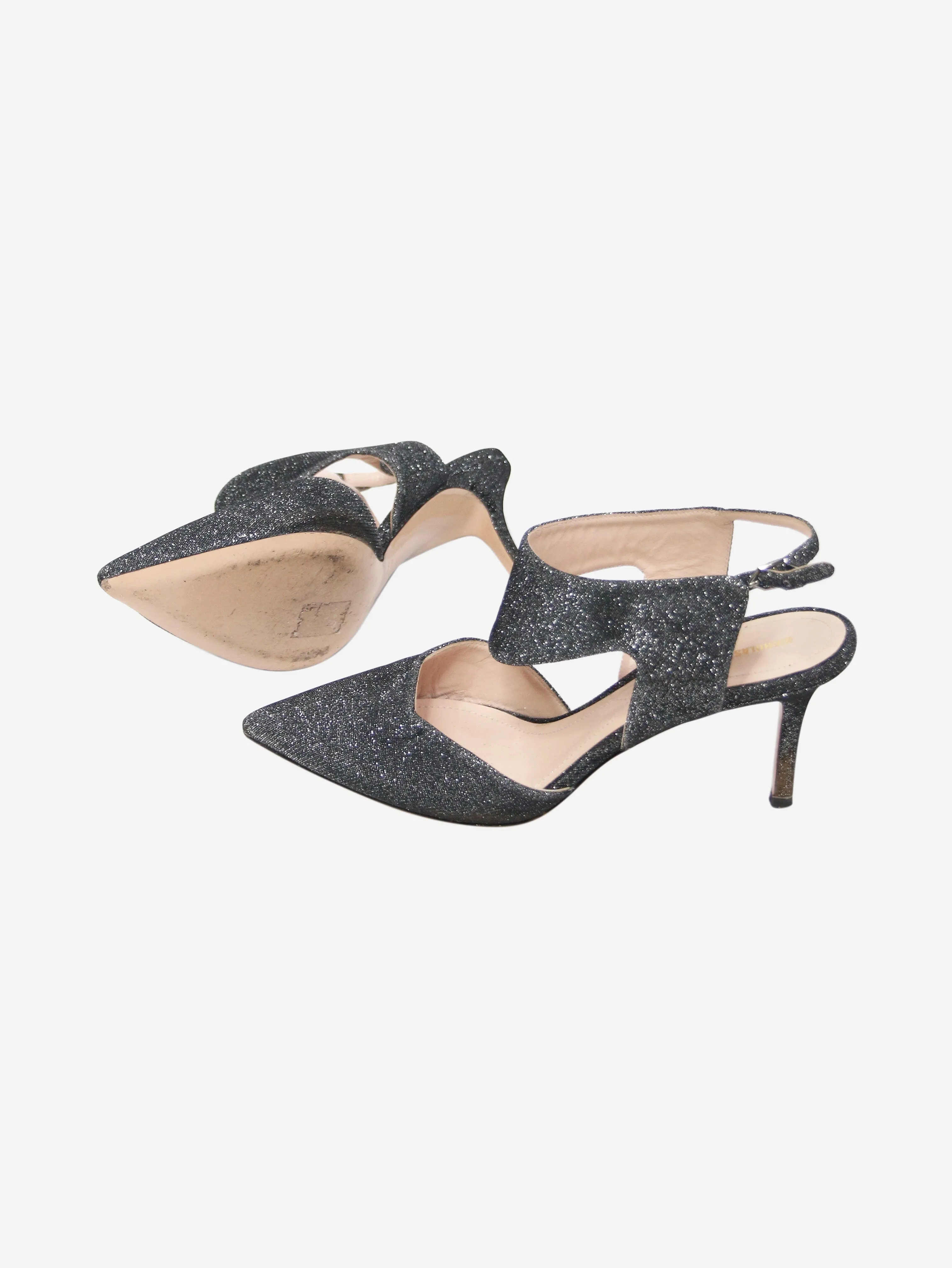 Black sparkly pumps - size EU 38