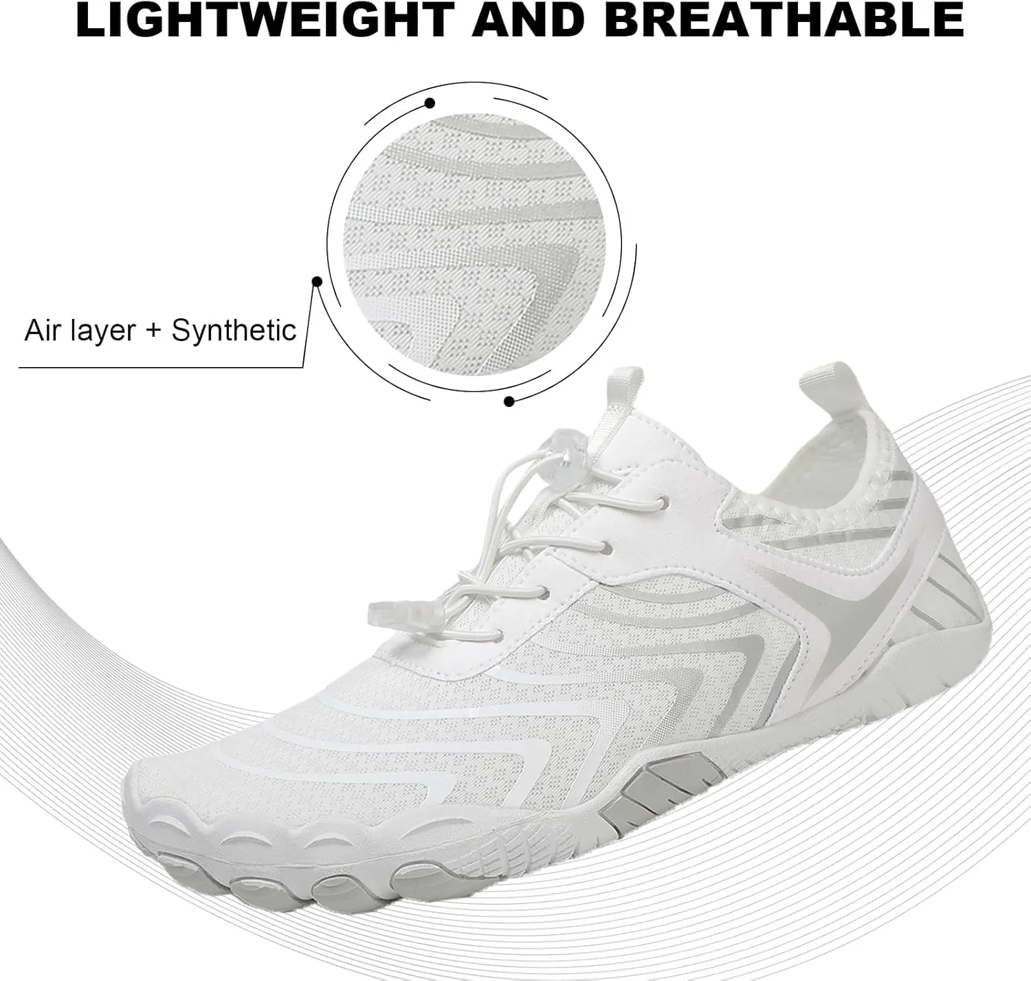 Breathable Barefoot Shoes for Women Men, Pro Barefoot Shoes with Wide Toe Box Healthy & Non-Slip Barefoot Shoes Unisex, Grounded Footwear Barefoot Walking Shoes, Athletic Outdoor Hiking Footwear
