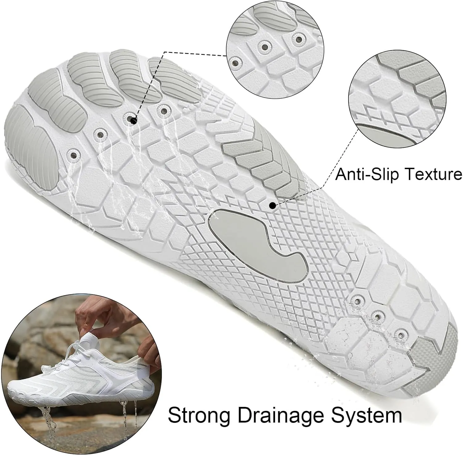 Breathable Barefoot Shoes for Women Men, Pro Barefoot Shoes with Wide Toe Box Healthy & Non-Slip Barefoot Shoes Unisex, Grounded Footwear Barefoot Walking Shoes, Athletic Outdoor Hiking Footwear