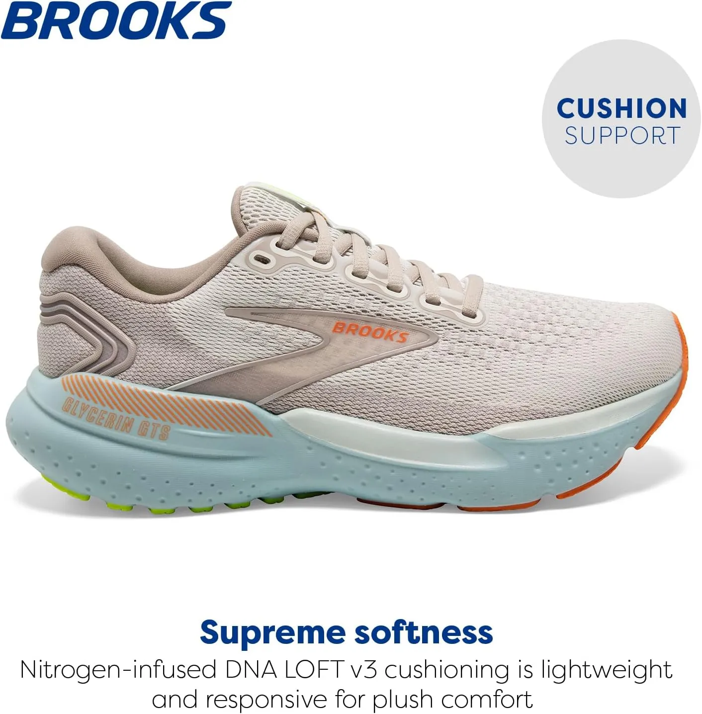 Brooks Womens Glycerin GTS 21 Supportive Running Shoe