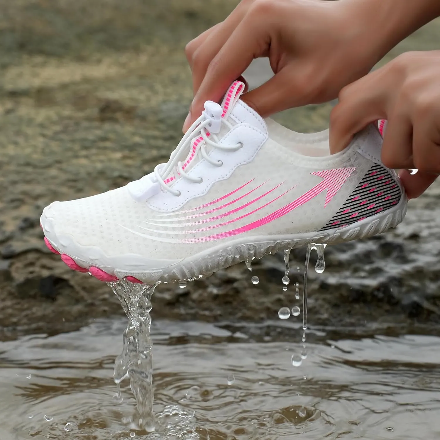 Canbebig Barefoot Shoes for Women Men Healthy & Non-Slip Athletic Footwear Waterproof Hiking Shoes Wide Toe Water Shoe Unisex Sneakers