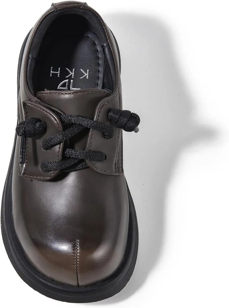 Classic Oxford Dress Shoes, Lace-up School Uniform Shoes, Black