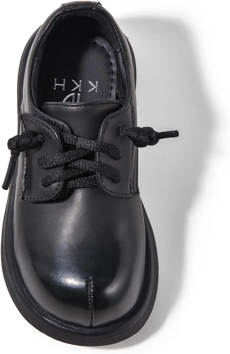Classic Oxford Dress Shoes, Lace-up School Uniform Shoes, Black