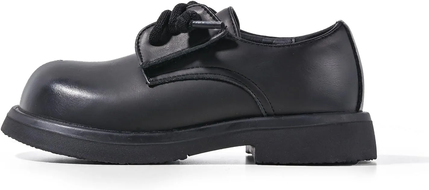 Classic Oxford Dress Shoes, Lace-up School Uniform Shoes, Black