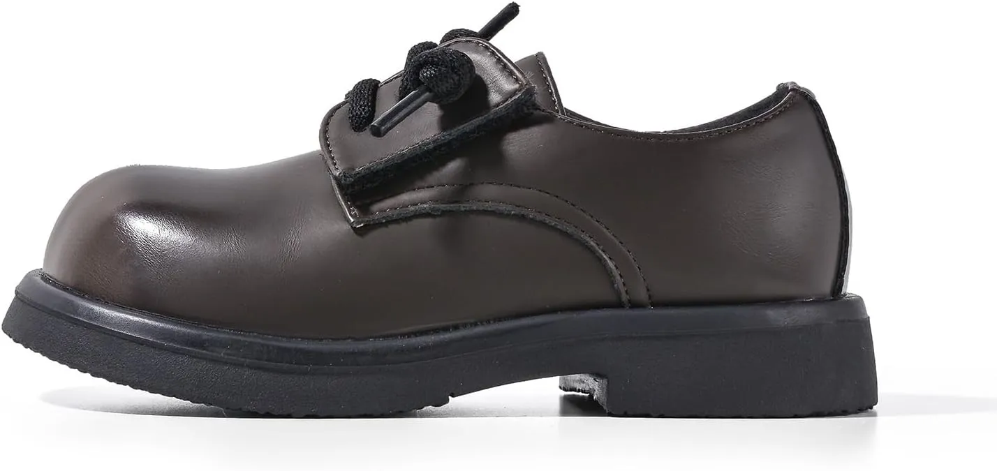 Classic Oxford Dress Shoes, Lace-up School Uniform Shoes, Black