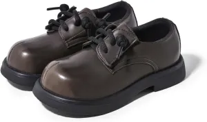 Classic Oxford Dress Shoes, Lace-up School Uniform Shoes, Black
