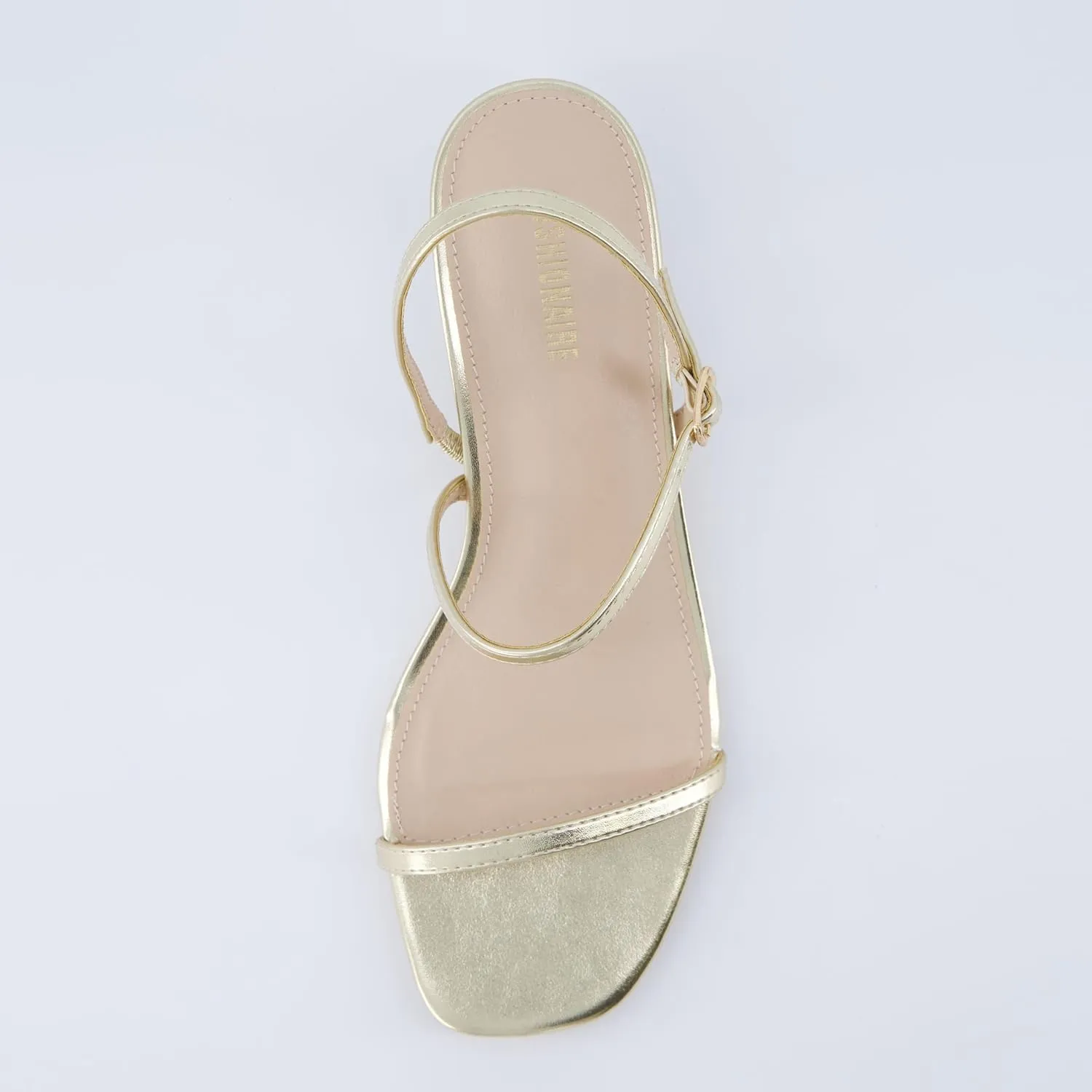 CUSHIONAIRE Soprano Womens One Band Kitten Heel with Ankle Strap  Minimalist Dress Sandal with Memory Foam & Strappy Silhouette