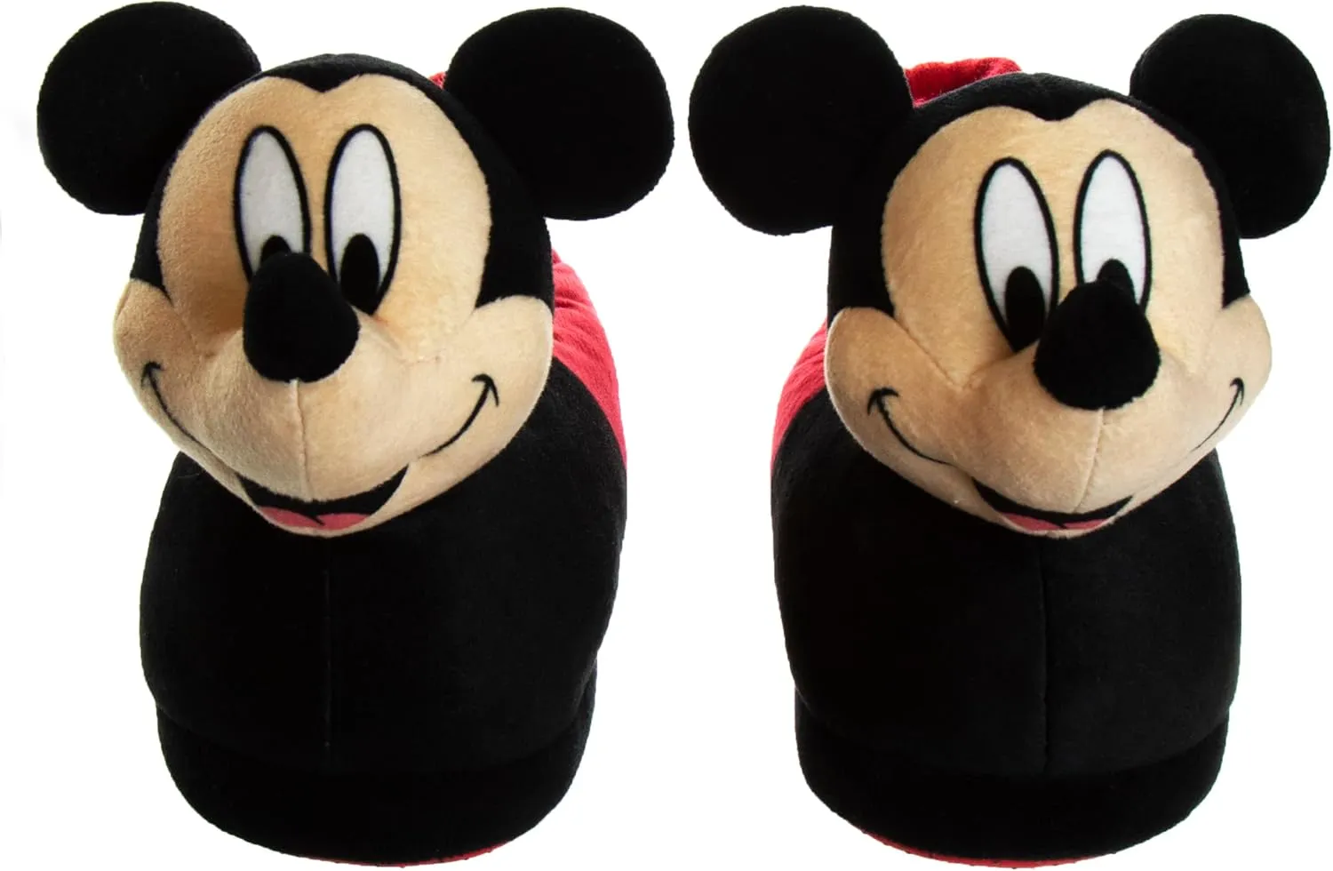 Disney Boys Mickey Mouse Slippers  Cozy Plush Fuzzy Slippers: Non-Slip, Non-Skid Slippers for Boys (Toddler/Little Kid)