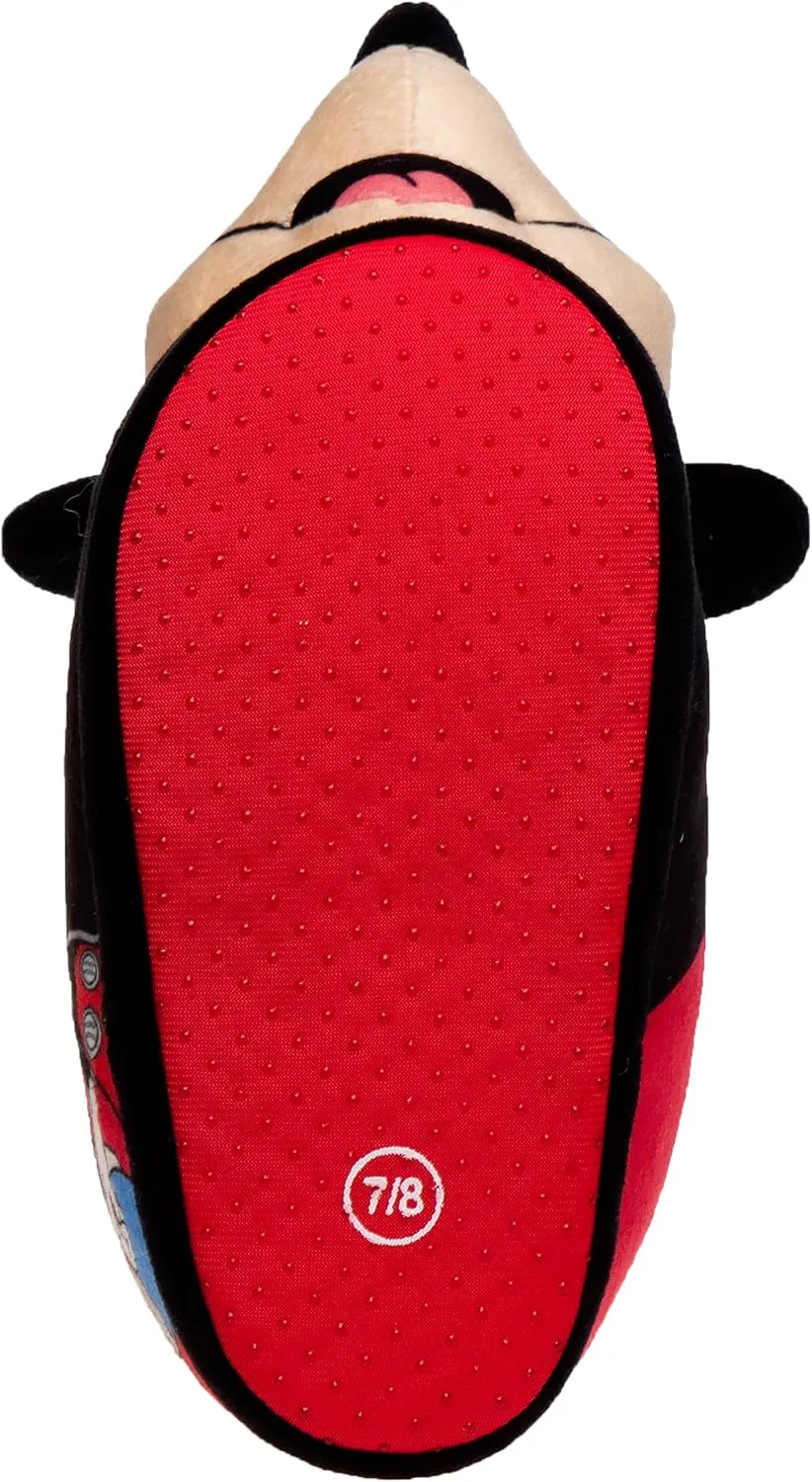 Disney Boys Mickey Mouse Slippers  Cozy Plush Fuzzy Slippers: Non-Slip, Non-Skid Slippers for Boys (Toddler/Little Kid)