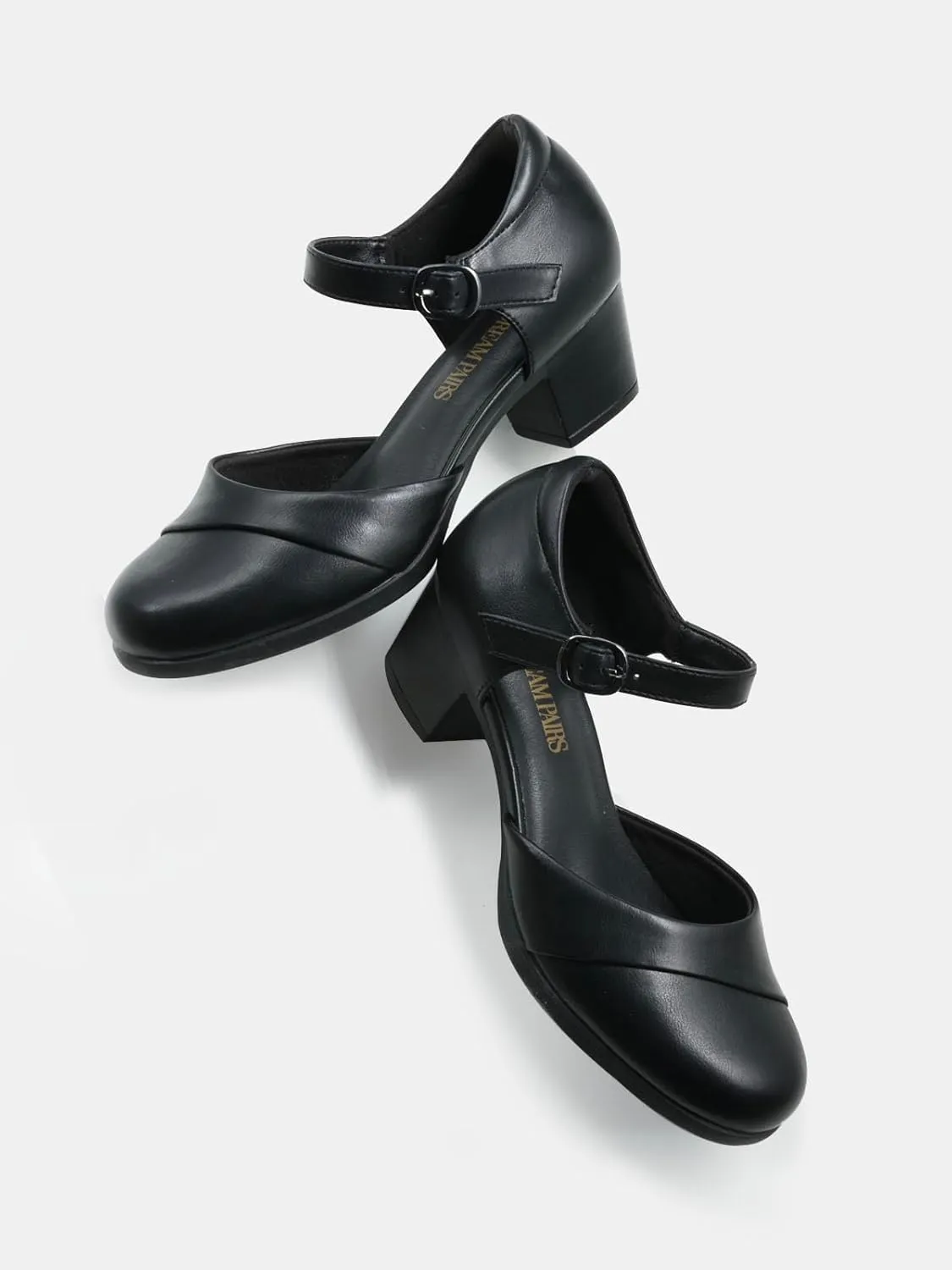 DREAM PAIRS Women's Dress Shoes Mary Janes Comfortable Low Block Heels Pumps Round Closed Toe Chunky Ankle Strap Shoes for Work Flight