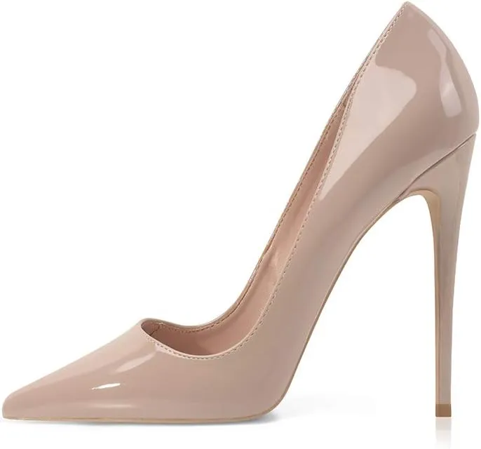 Elisabet Tang Women Pumps, Pointed Toe High Heel 4.7 inch/12cm Party Stiletto Heels Shoes