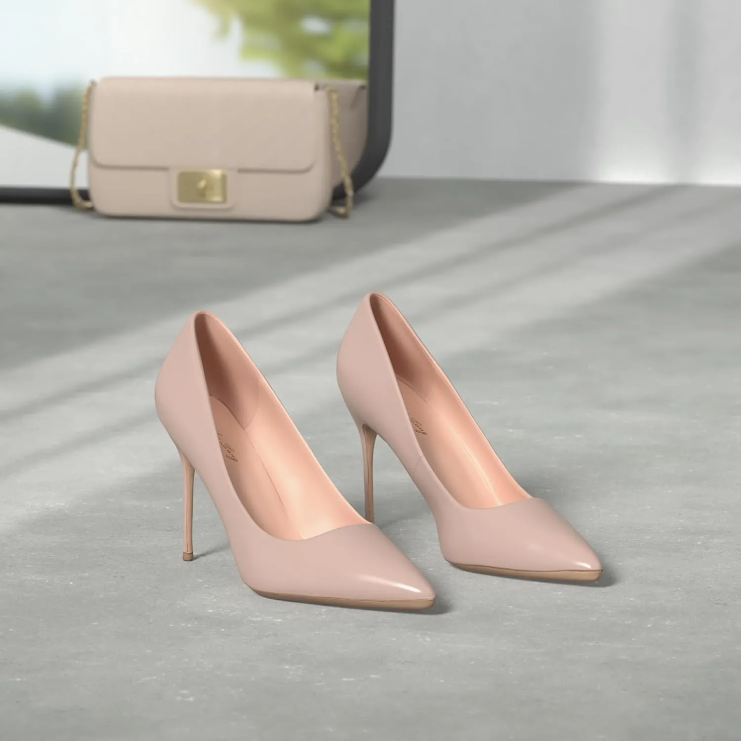 Elisabet Tang Women Pumps, Pointed Toe High Heel 4.7 inch/12cm Party Stiletto Heels Shoes