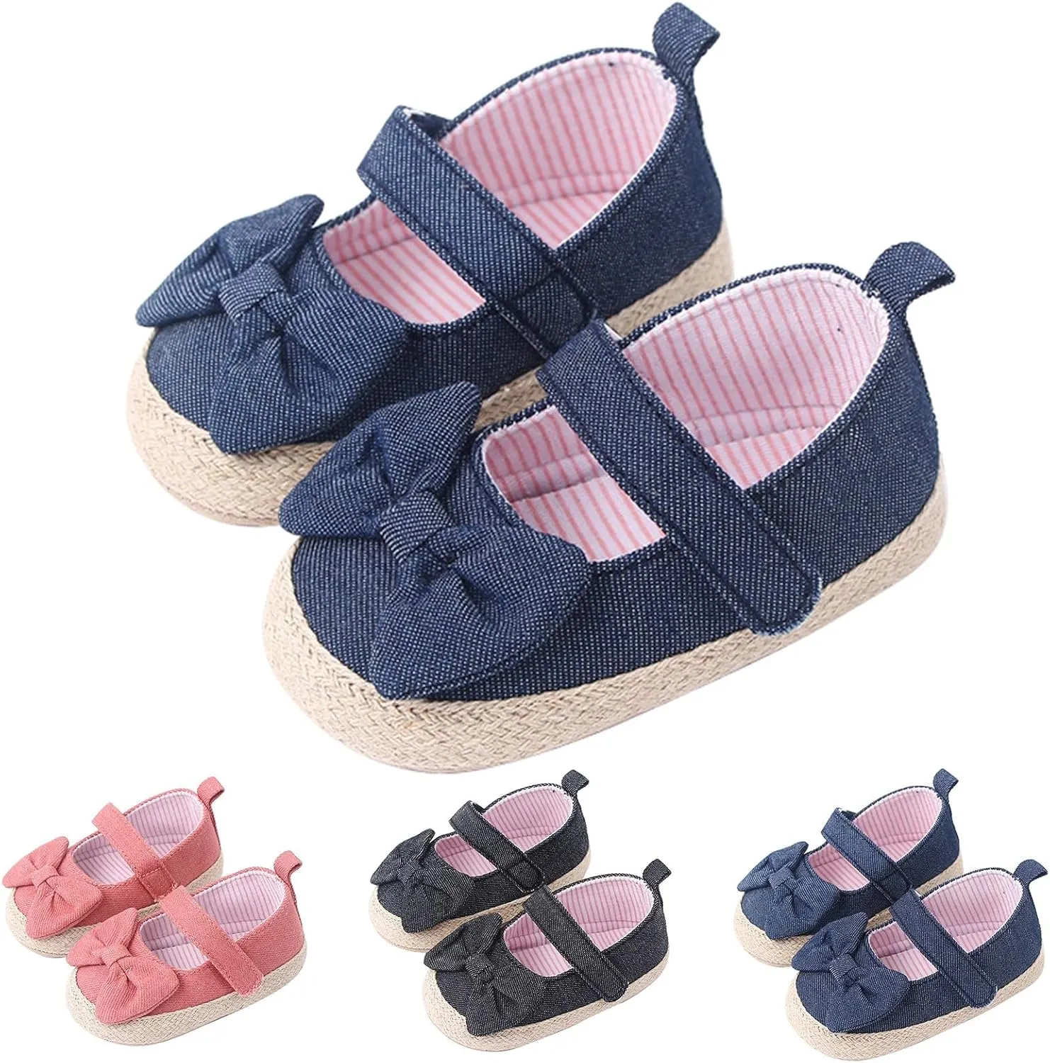 First Walkers Bowknot Flat Shoes for Baby Girls 2025 Summer Stylish Lightweight Platform Princess Cute Dress Shoes