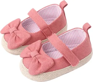First Walkers Bowknot Flat Shoes for Baby Girls 2025 Summer Stylish Lightweight Platform Princess Cute Dress Shoes