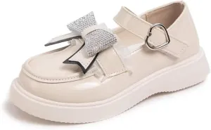 Girls Dress Shoes Wedding Party Heel Mary Jane Princess Bow Shoes