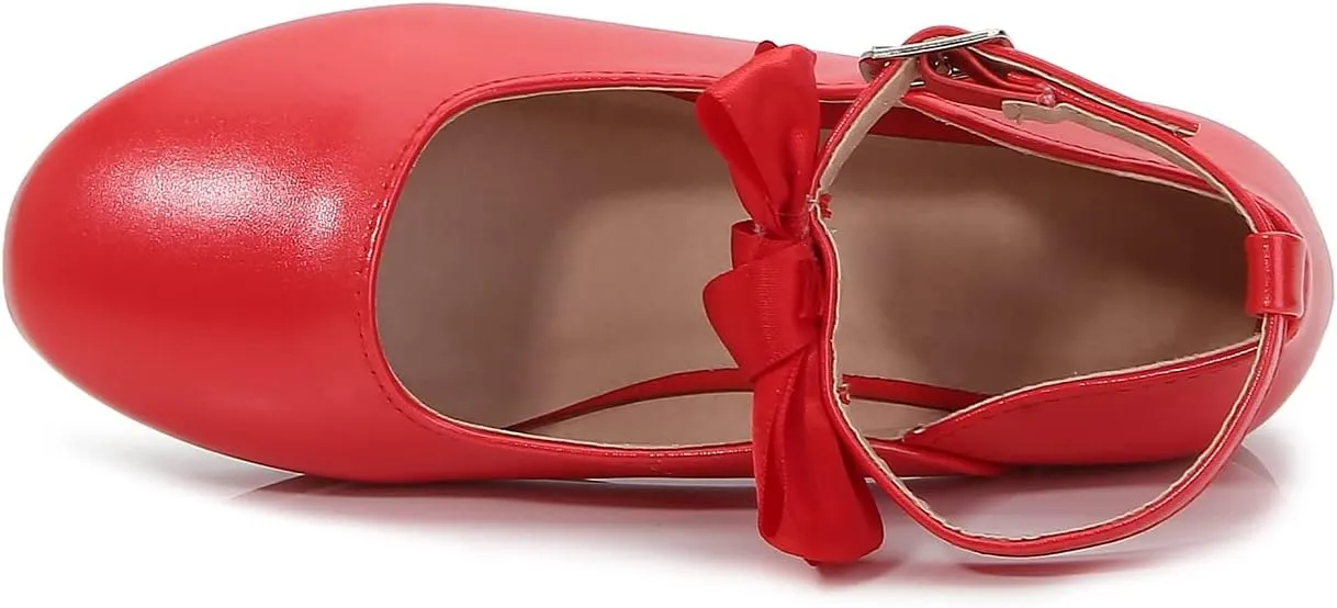 Girls/Toddlers Toddler Ballet Flats Mesh Bow Scallop Ankle Strap Dress Dress Dress Flats Cute Flower Girl Shoes