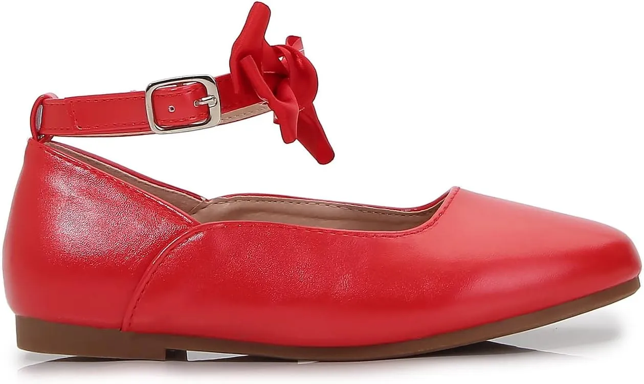 Girls/Toddlers Toddler Ballet Flats Mesh Bow Scallop Ankle Strap Dress Dress Dress Flats Cute Flower Girl Shoes