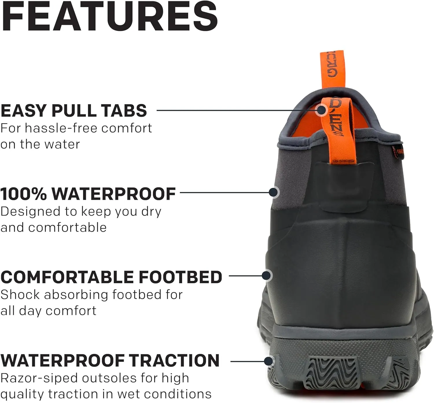 Grundens Mens Deviation 6 Ankle Boot | Durable, Waterproof