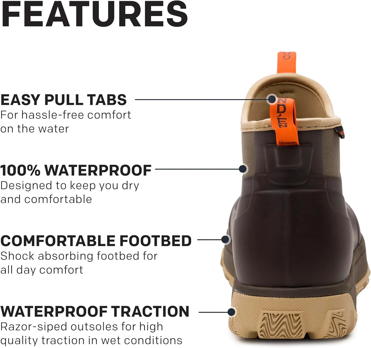 Grundens Mens Deviation 6 Ankle Boot | Durable, Waterproof