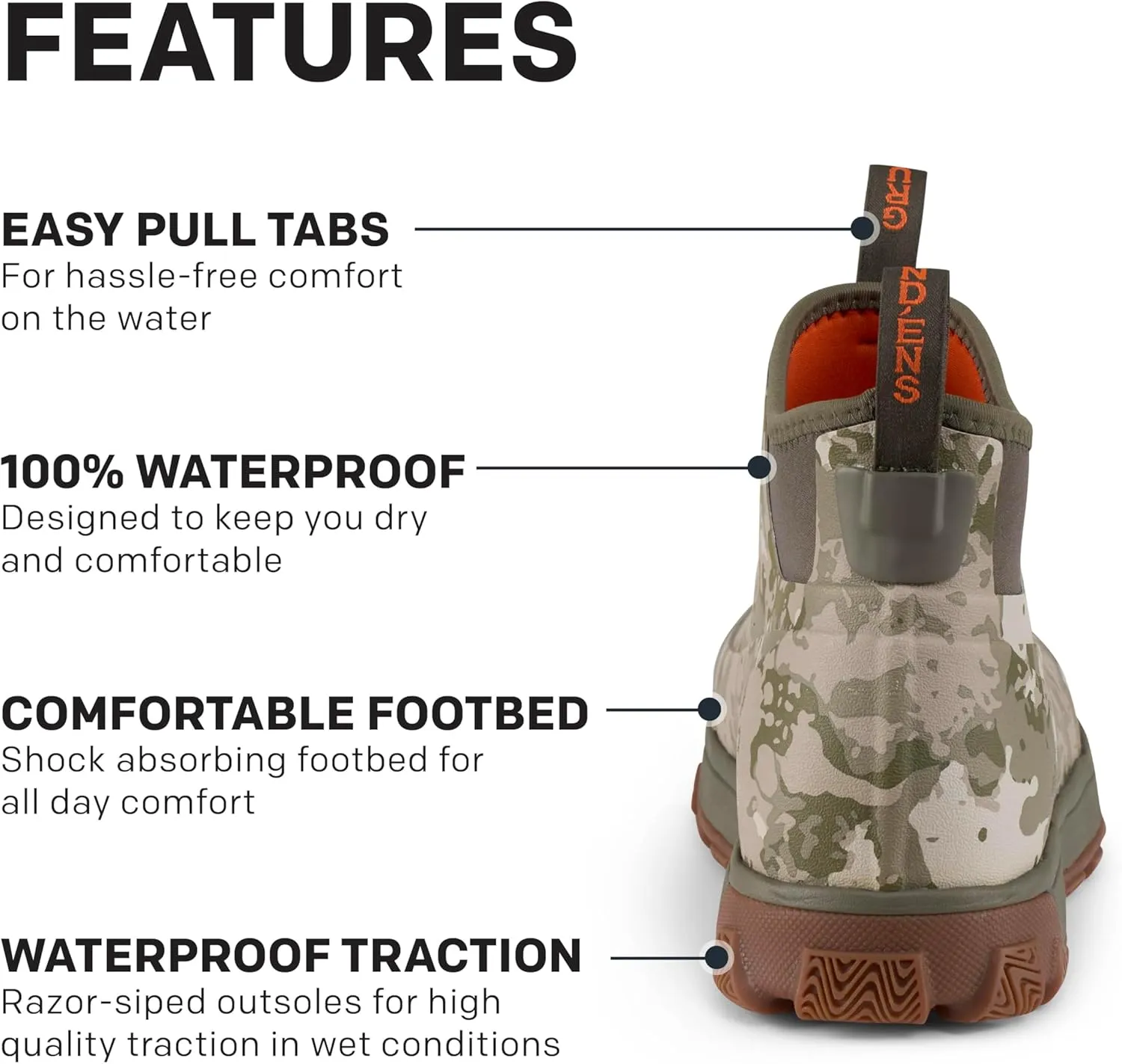Grundens Mens Deviation 6 Ankle Boot | Durable, Waterproof