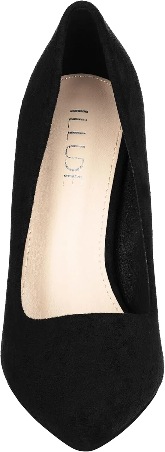 ILLUDE Women's High Heel Pumps Stiletto Heels Pointed Toe Pumps Shoes - Nancy