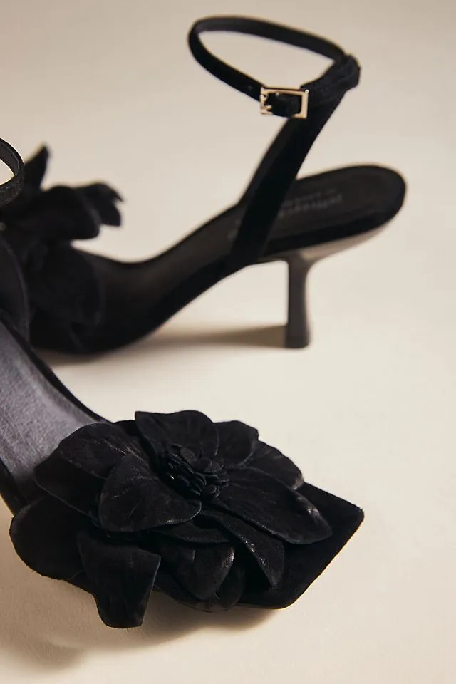 Jeffrey Campbell Essence Kitten Heels, Black Suede