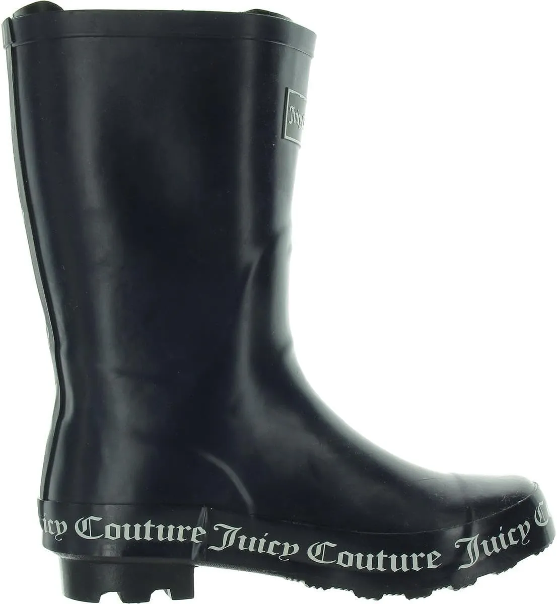 Juicy Couture Women's Stylish Waterproof Rain Boot - Durable Rubber Construction, Comfortable Slip-On Design for Wet Days