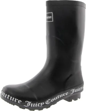 Juicy Couture Women's Stylish Waterproof Rain Boot - Durable Rubber Construction, Comfortable Slip-On Design for Wet Days
