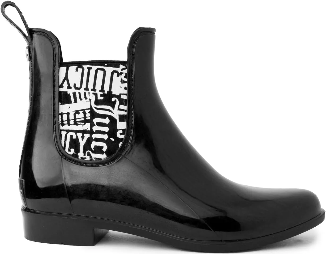 Juicy Couture Women's Stylish Waterproof Rain Boot - Durable Rubber Construction, Comfortable Slip-On Design for Wet Days