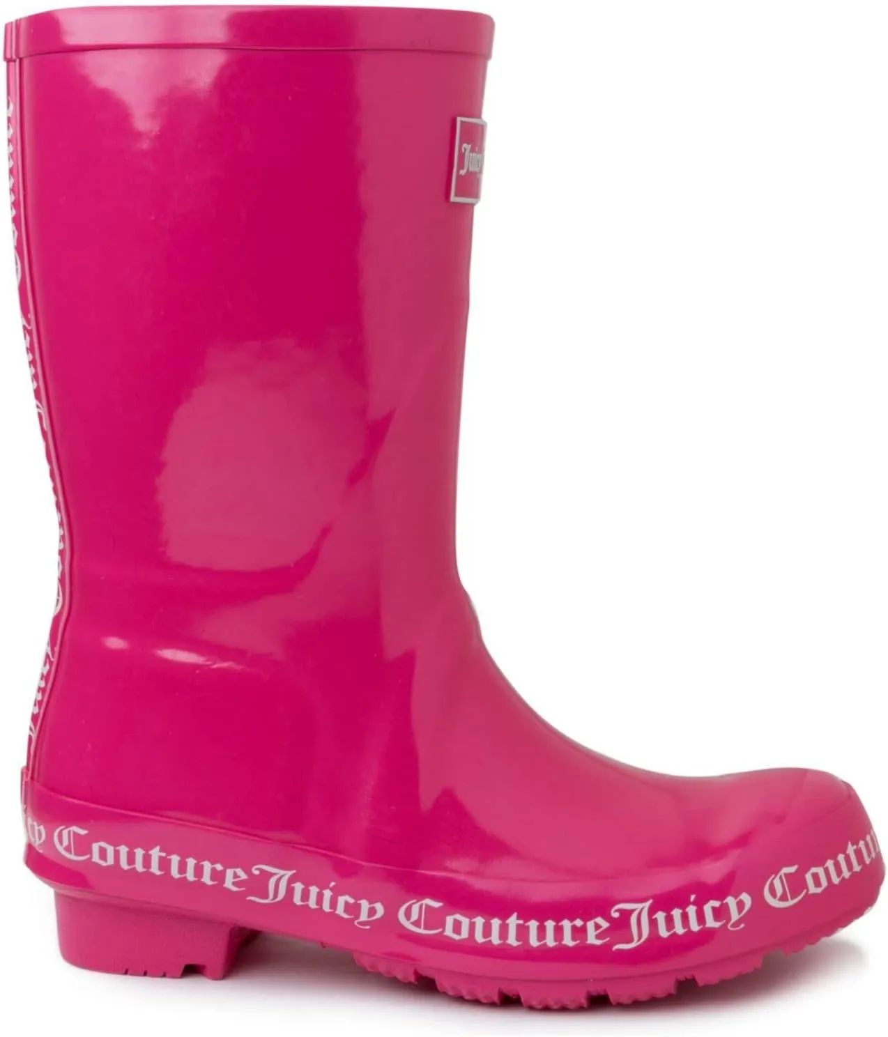 Juicy Couture Women's Stylish Waterproof Rain Boot - Durable Rubber Construction, Comfortable Slip-On Design for Wet Days