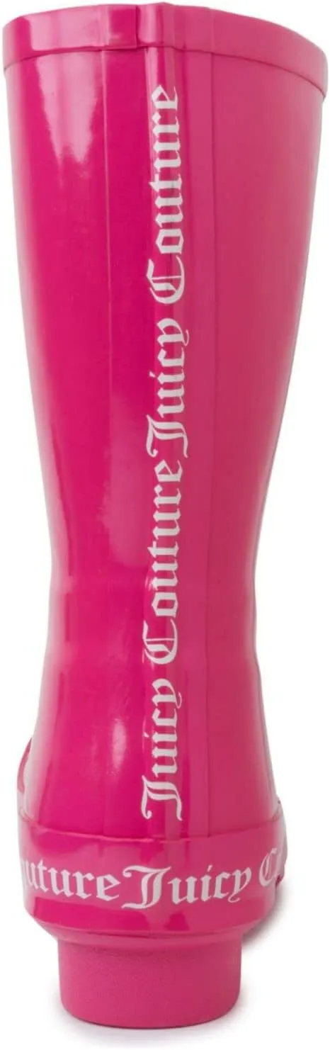 Juicy Couture Women's Stylish Waterproof Rain Boot - Durable Rubber Construction, Comfortable Slip-On Design for Wet Days