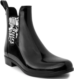 Juicy Couture Women's Stylish Waterproof Rain Boot - Durable Rubber Construction, Comfortable Slip-On Design for Wet Days