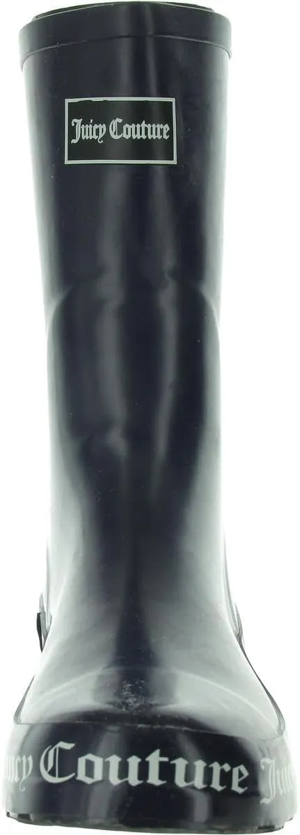 Juicy Couture Women's Stylish Waterproof Rain Boot - Durable Rubber Construction, Comfortable Slip-On Design for Wet Days