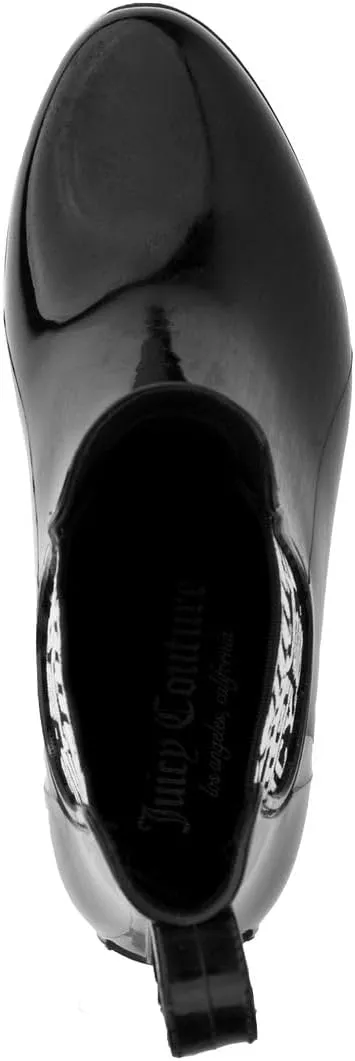 Juicy Couture Women's Stylish Waterproof Rain Boot - Durable Rubber Construction, Comfortable Slip-On Design for Wet Days