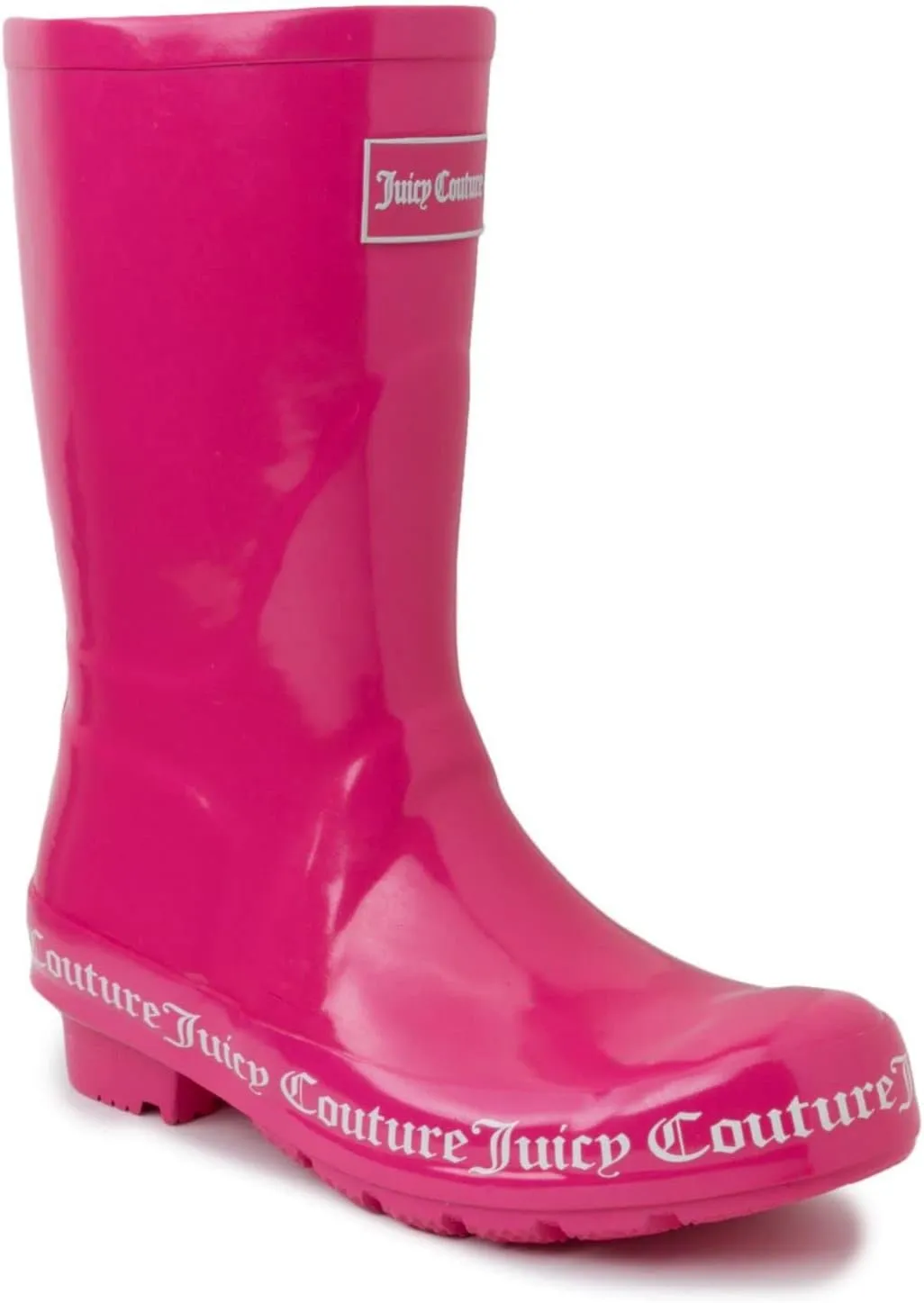 Juicy Couture Women's Stylish Waterproof Rain Boot - Durable Rubber Construction, Comfortable Slip-On Design for Wet Days