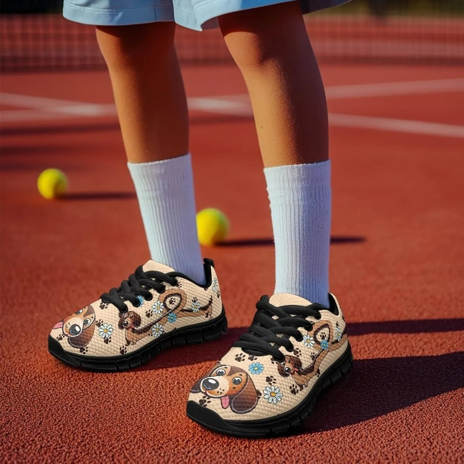 Kids Animals Sneaker Soft Lightweight Breathable Lace-Up Tennis Shoes for Litter Kids Anti-Slip School Athletic Outdoor Footwear Running Shoes for Big Kid US 11-5