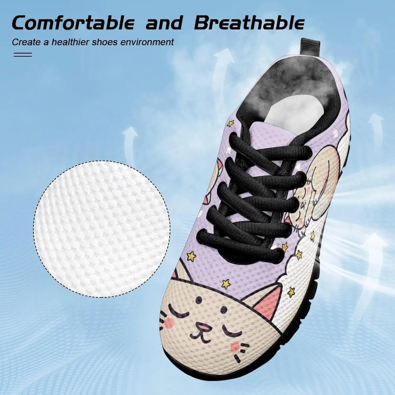 Kids Animals Sneaker Soft Lightweight Breathable Lace-Up Tennis Shoes for Litter Kids Anti-Slip School Athletic Outdoor Footwear Running Shoes for Big Kid US 11-5